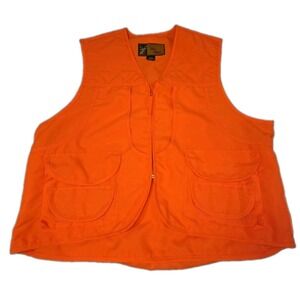 Trail Crest Hunting Vest Men's Sz L Blaze Orange High-Visibility Deluxe Safety